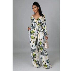 New Wooden Door Wardrobe Boutique Top and Pants Two Pece Set P1129